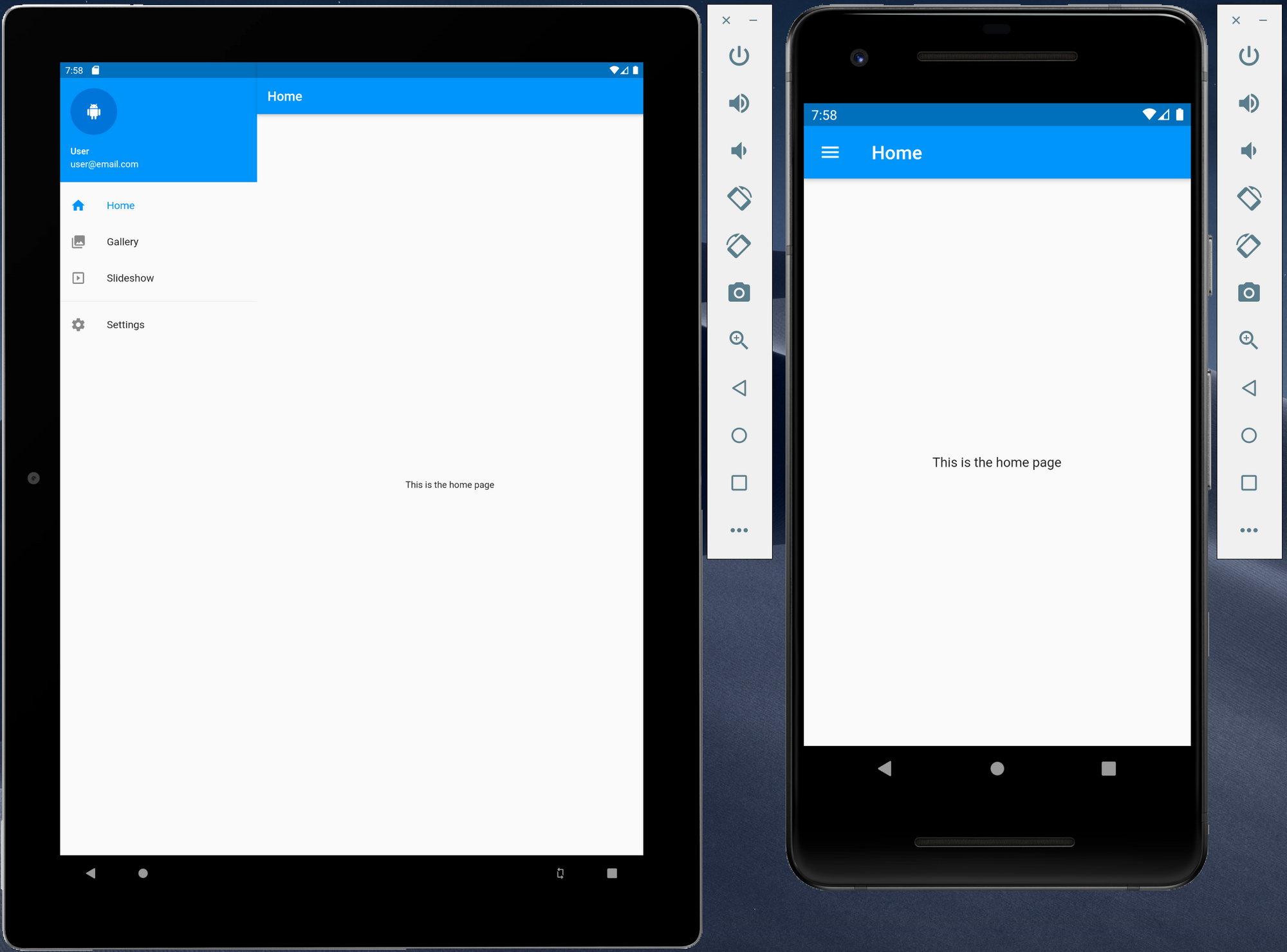 Creating a responsive Flutter application using Material Design using a