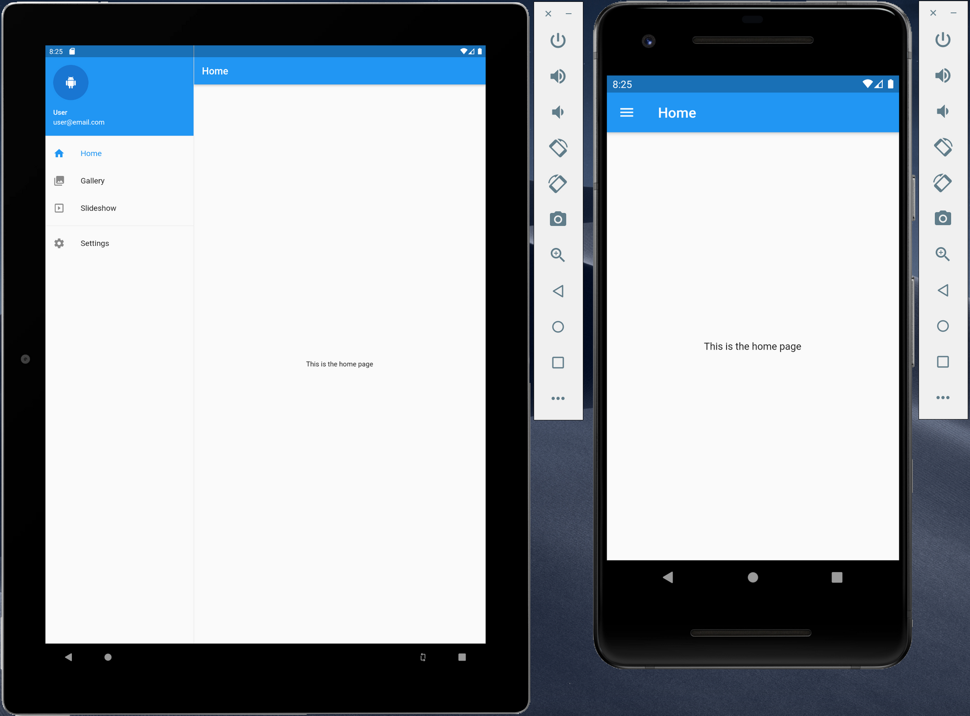 Creating a responsive Flutter application using Material Design using a navigation drawer